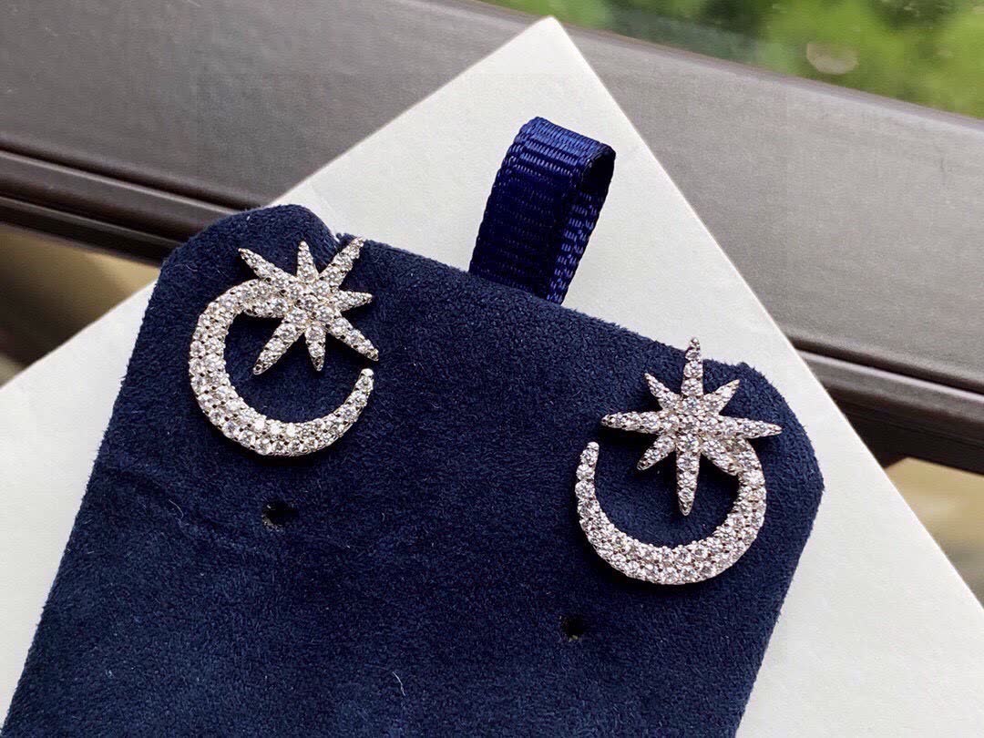 APM Monaco Star and Crescent Hoop Earrings